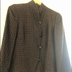 Gorgeous brown wool and silk jacket.
